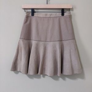 Halston Heritage Lamb Leather Mini Skirt - Size 0
